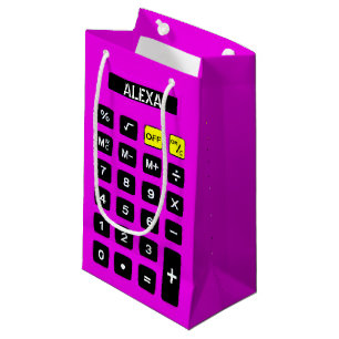 Neon Pink Birthday Calculator Kleine Geschenktüte