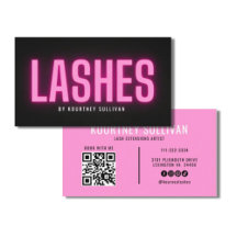 Neon Pink Black Wimpern Techniker Schönheit