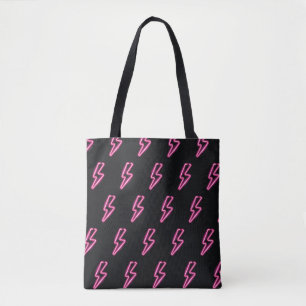 Neon Pink Blitze: Dunkler Hintergrund.