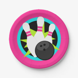 Neon Pink Bowling Button Paper Teller