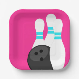 Neon Pink Bowling Party Paper Teller