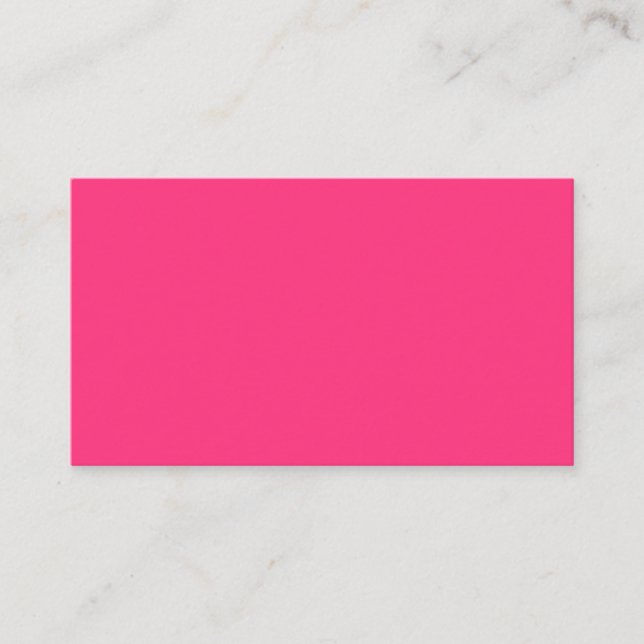 Neon Pink Business Card Visitenkarte (Vorderseite)