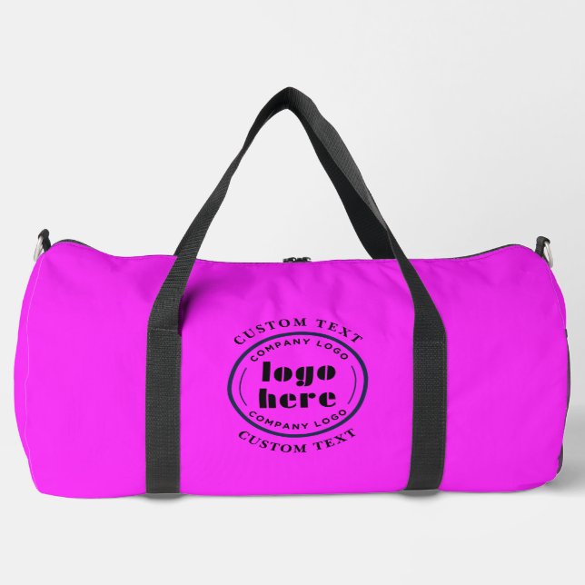 Neon Pink Custom Company Logo-Werbeaktion Duffle Bag (Vorderseite)