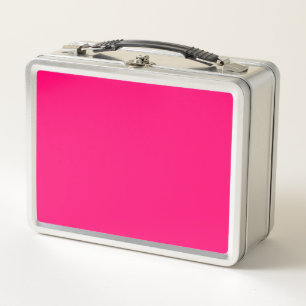 Neon Pink Custom Metal Lunchbox - Bulk & Branding
