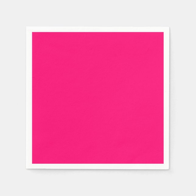 Neon Pink Custom Paper Napkins - Bulk & Events Serviette (Vorderseite)