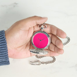 Neon Pink Custom Pocket Watch - Personalisiert Armbanduhr