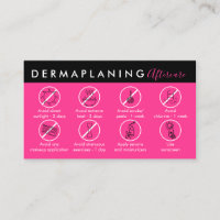 Neon Pink Dermaplanierung nach der Behandlung Post