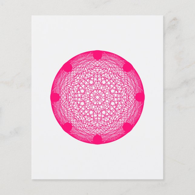 Neon Pink Geometric Mandala Flyer - Anpassbar (Vorne)