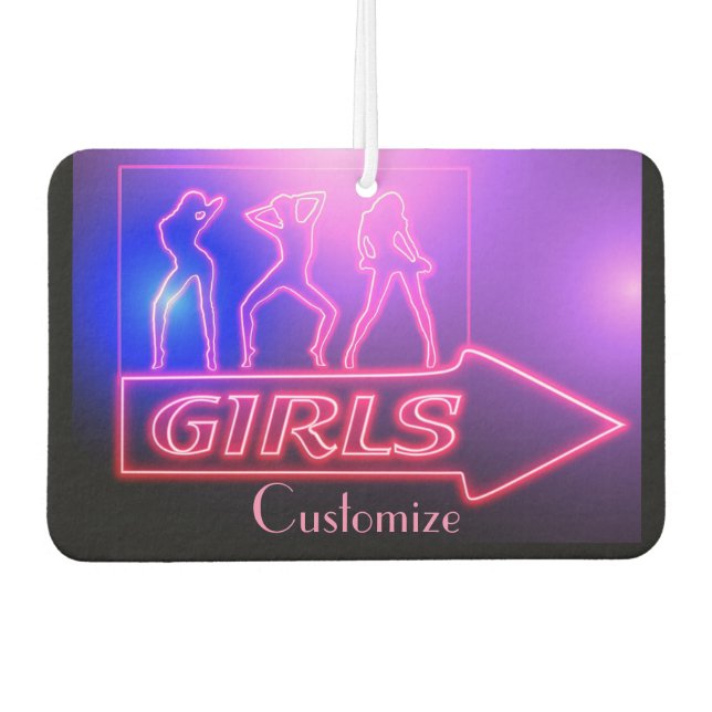 Neon Pink Girls signieren Thunder_Cove Autolufterfrischer (Vorderseite)