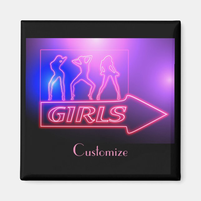Neon Pink Girls signieren Thunder_Cove Magnet (Vorne)