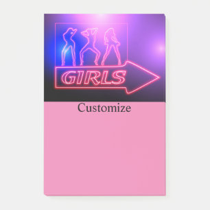 Neon Pink Girls signieren Thunder_Cove  Post-it Klebezettel