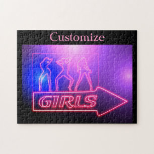 Neon Pink Girls signieren Thunder_Cove Puzzle