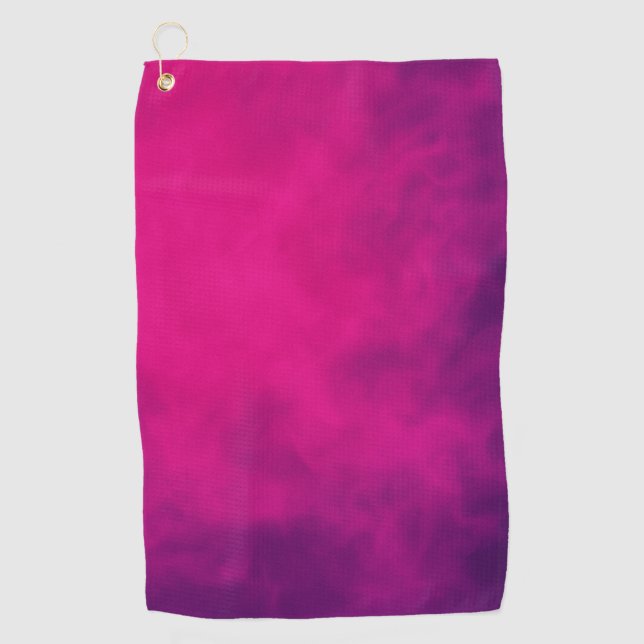 Neon Pink Gradient Custom Golf Handtuch (Vorderseite)