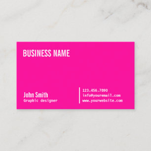 Neon Pink Grafik Design Business Card Visitenkarte