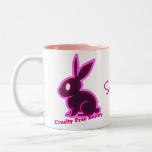 Neon Pink grausamer, sonniger, bearbeitbarer Text Zweifarbige Tasse