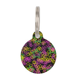 Neon Pink Green and Yellow Stars Pattern Tiermarke