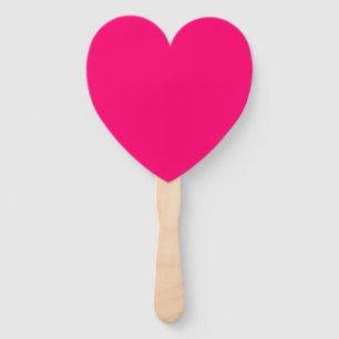 Neon Pink Heart Fans - Custom Wedding&Event Favori Fächer