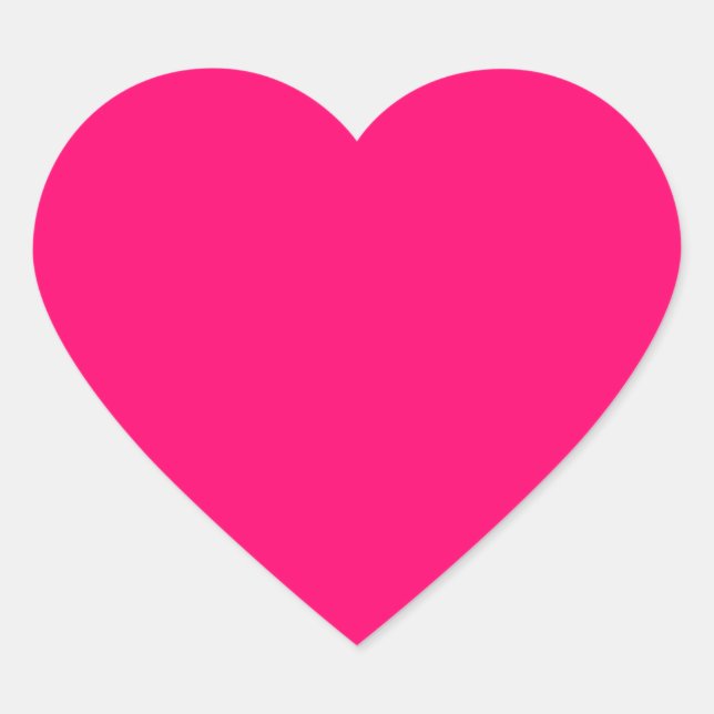 Neon Pink Heart Stickers - Anpassbar & Bulk (Vorderseite)