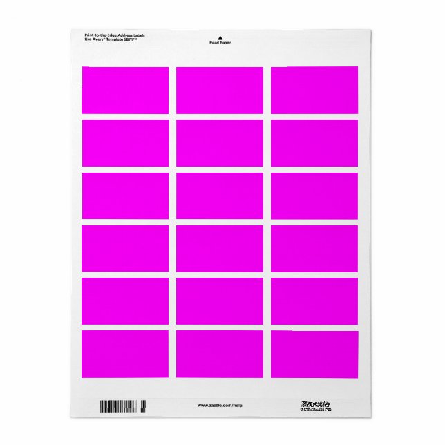 Neon pink hex code FF00FF Adressaufkleber (Vorne)