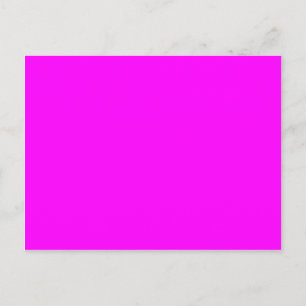 Neon pink hex code FF00FF Postkarte