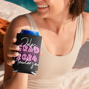 Neon Pink Lights Class of 24 Graduation Party Dosenkühler