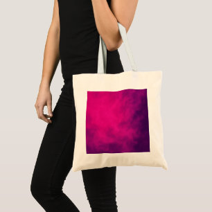 Neon Pink & Lila Rauch Tote Beutel - individuell e Tragetasche