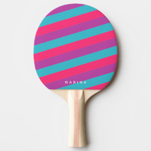 Neon Pink Lila Türkis Tischtennis Schläger
