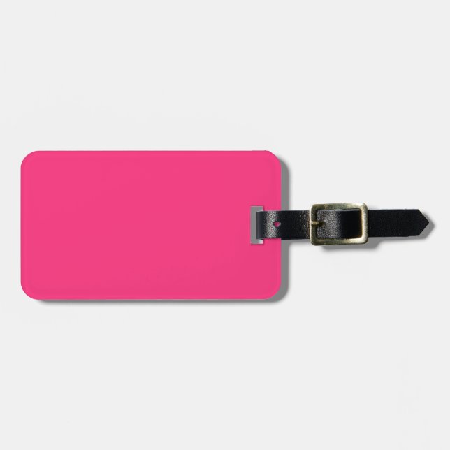 Neon Pink Luggage Tag Gepäckanhänger (Vorderseite horizontal)