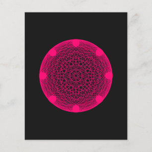 Neon Pink Mandala auf Black Flyer - Anpassbar