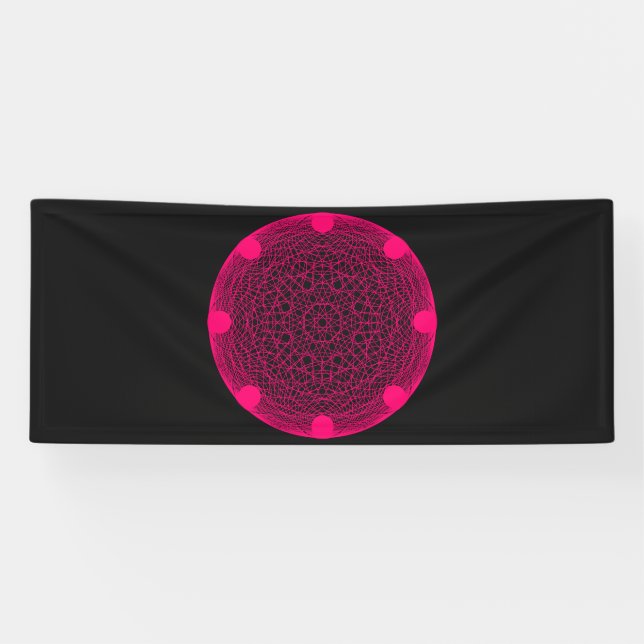 Neon Pink Mandala Bold Event Banner - Anpassbar (Horizontal)