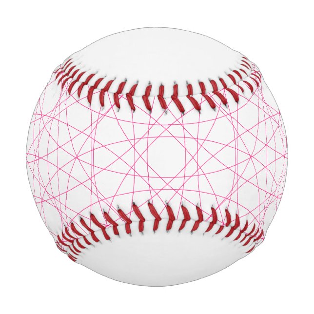 Neon Pink Modern Pattern Baseball - individuell an (Vorderseite)