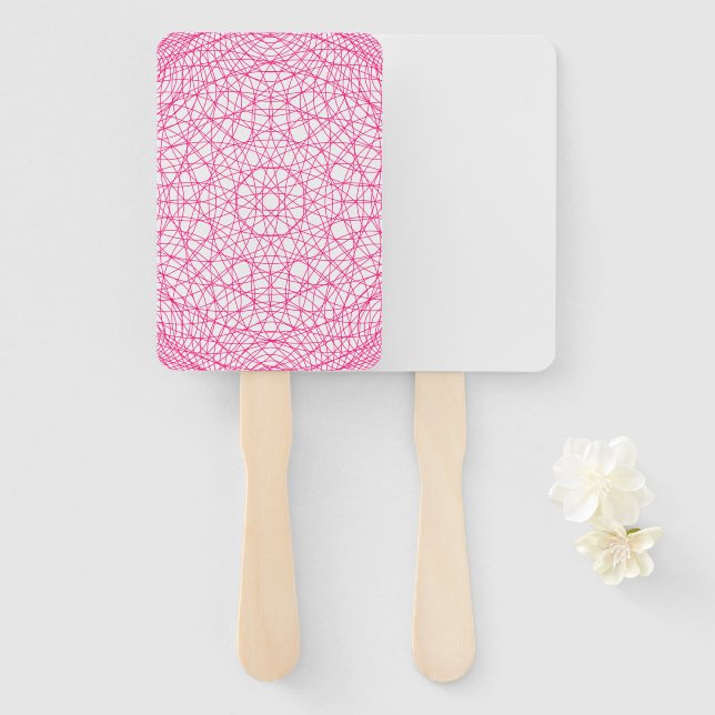 Neon Pink Modern Rectangle Fans - individuell eins Fächer (Vorne und Hinten)