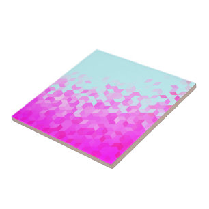 Neon Pink Mosaik Keramik Tile Fliese