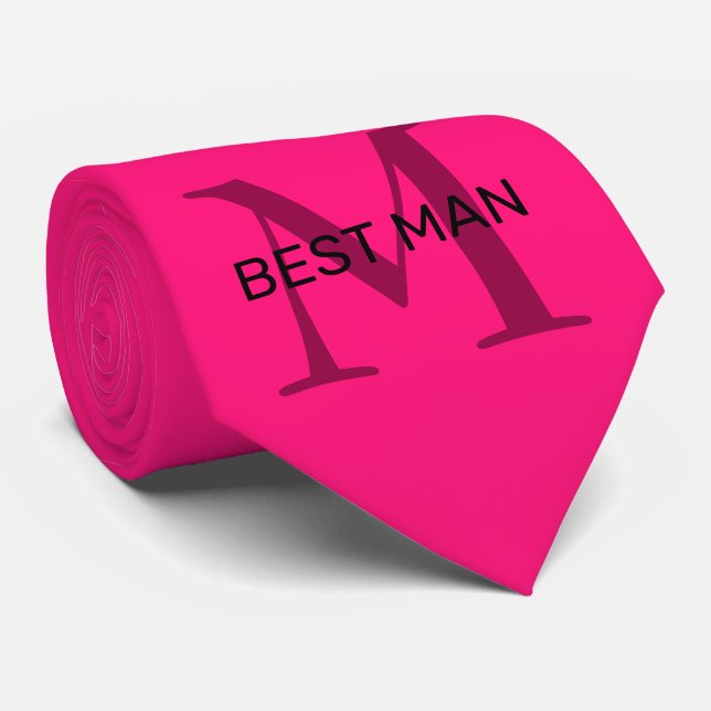 Neon Pink Neck Tie Krawatte (Gerollt)