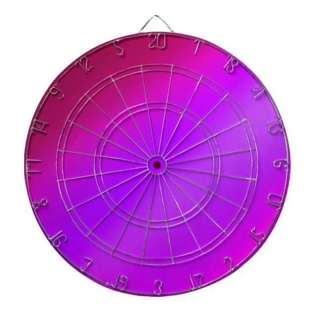 Neon Pink Ombre Dartscheibe (vorne)