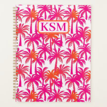 Neon Pink Orange Palm Tree Ibiza