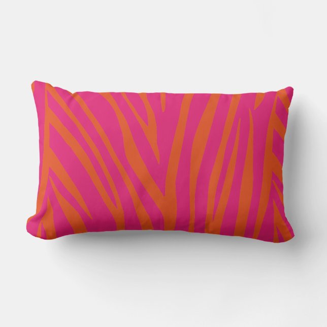 NEON PINK ORANGE ZEBRA STRIPES BACKGROUNDS WALLPAP LENDENKISSEN (Vorderseite)