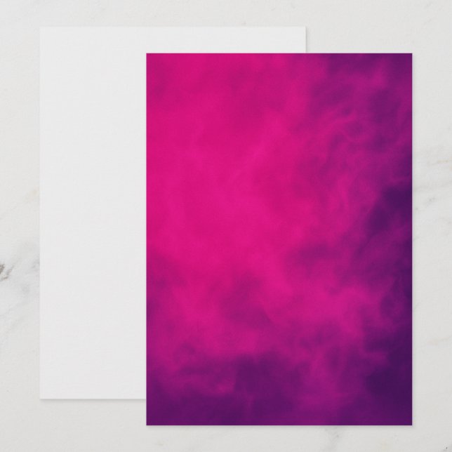 Neon Pink Smoke Flat Card - Anpassbar (Vorne/Hinten)