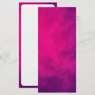 Neon Pink Smoke Flat Menu Card - Anpassbar Menükarte