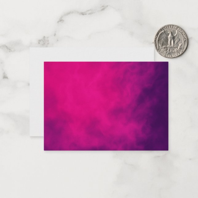 Neon Pink Smoke Flat Note Card - Anpassbar Mitteilungskarte (Vorderseite/Rückseite Beispiel)