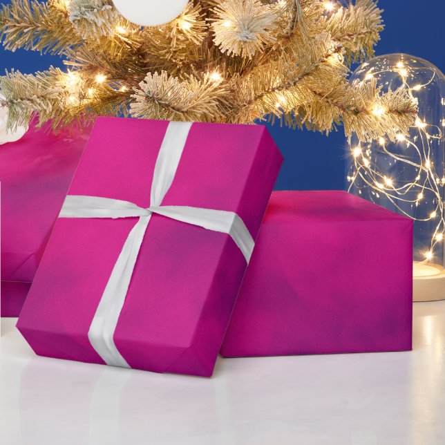 Neon Pink Smoke Gift Wrap - Anpassbar Geschenkpapier (Feiertage)