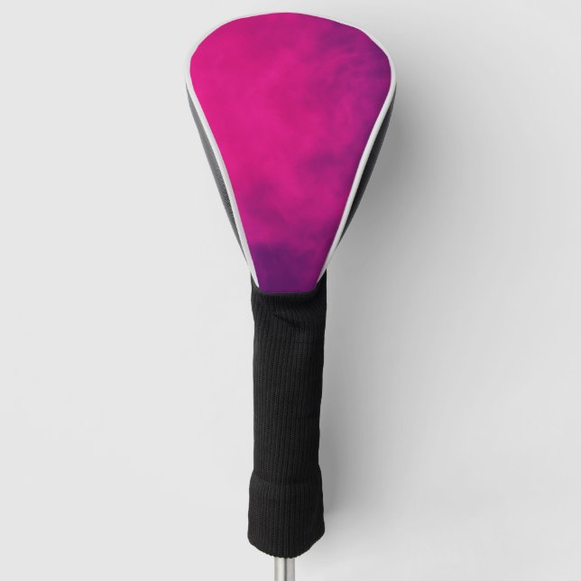Neon Pink Smoke Hybrid Golf Cover - individuell ei Golf Headcover (Vorderseite)