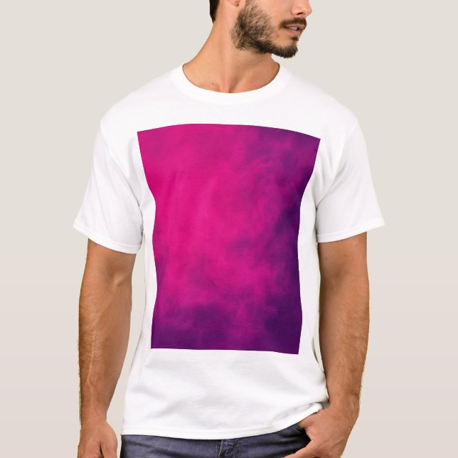 Neon Pink Smoke Männer Custom T - Shirt (Vorderseite)