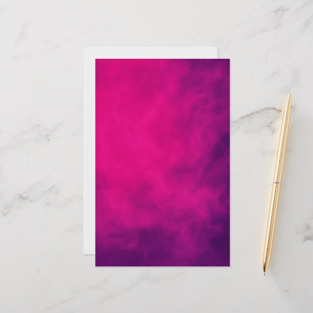 Neon Pink Smoke Paper Sheet - Anpassbar (Vorderseite/Rückseite Beispiel)