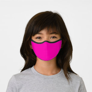 Neon Pink Solid Color Anpassen Sie es COVID19 Kids Premium Mund-Nasen-Maske