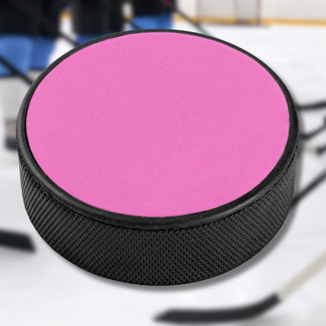 Neon Pink Solid Color | Classic Eishockey Puck (Von Creator hochgeladen)