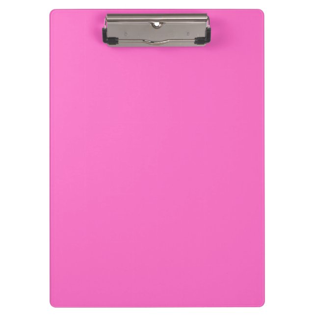 Neon Pink Solid Color | Classic Klemmbrett (Vorderseite)