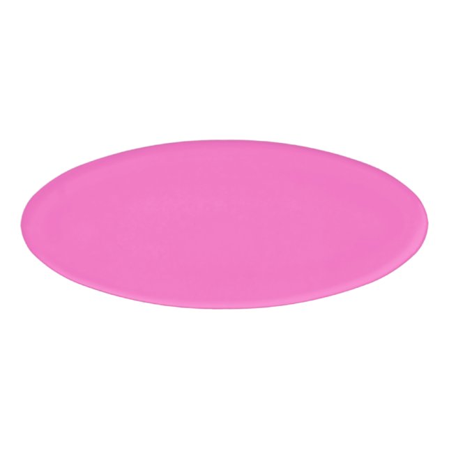 Neon Pink Solid Color | Classic Namenschild (Vorderseite)