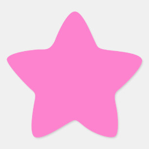 Neon Pink Solid Color Classic Stern-Aufkleber