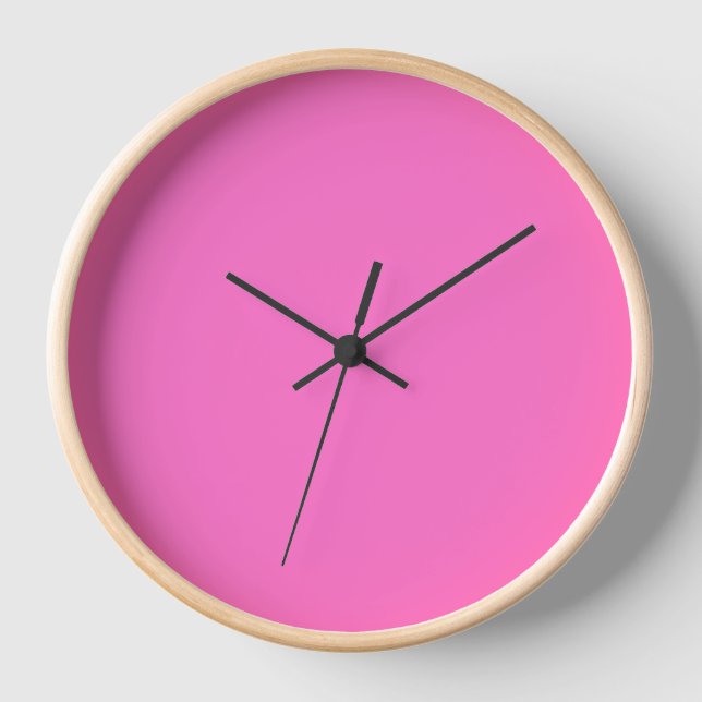 Neon Pink Solid Color | Classic Uhr (Vorderseite)